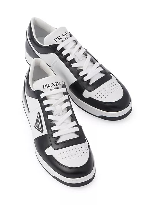 Prada  Downtown Leather Sneakers