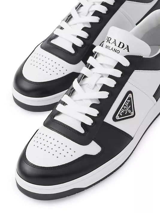 Prada  Downtown Leather Sneakers