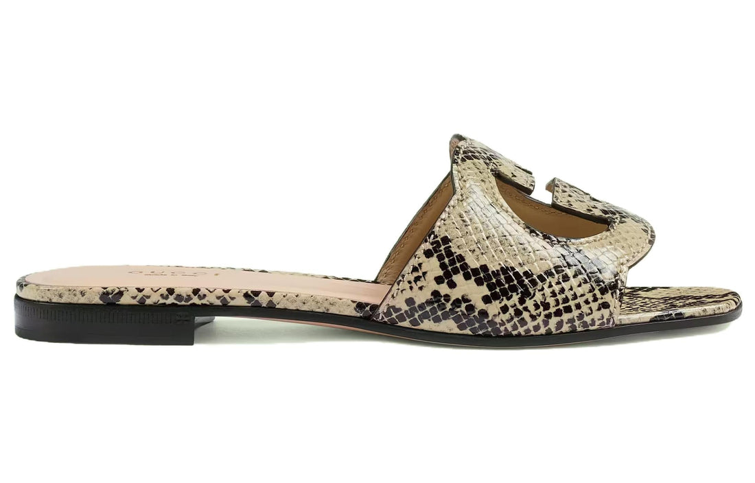 (WMNS) Gucci Cut-out Slide Sandals 'Interlocking G - Neutral' 694451-19Y00-9719 #.