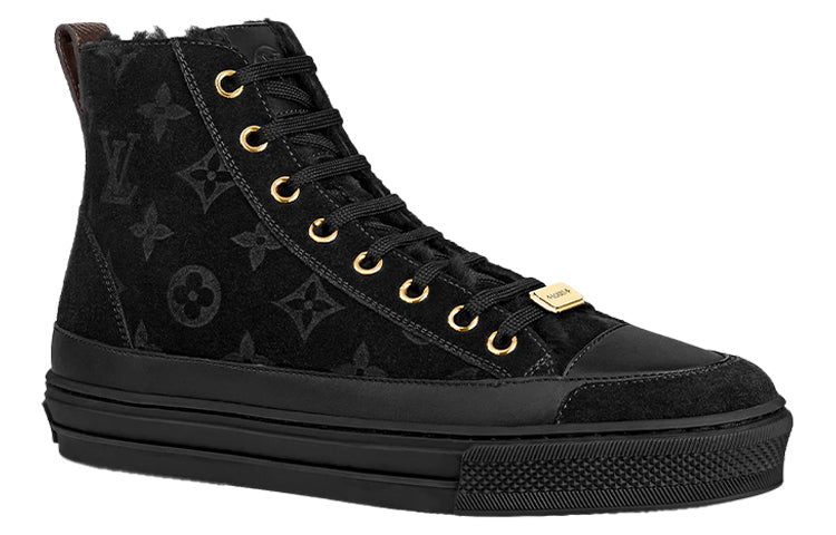 (WMNS) LOUIS VUITTON Stellar Ankle Sneakers 'Black Monogram' 1A95VN #