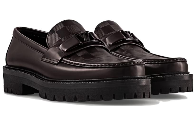 LOUIS VUITTON Major Loafers 'Brown Plaid' 1AC5X9 #
