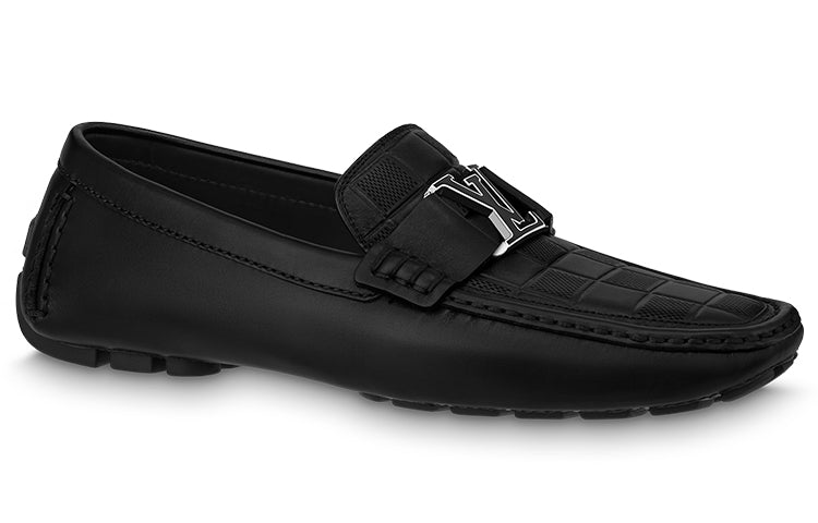 LOUIS VUITTON Monte Carlo Moccasin Shoes 'Black Plaid Top' 1ABFVC #