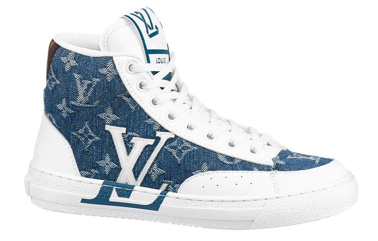 (WMNS) LOUIS VUITTON Charlie Ankle Sneakers 'White Denim Monogram' 1A9S5G #