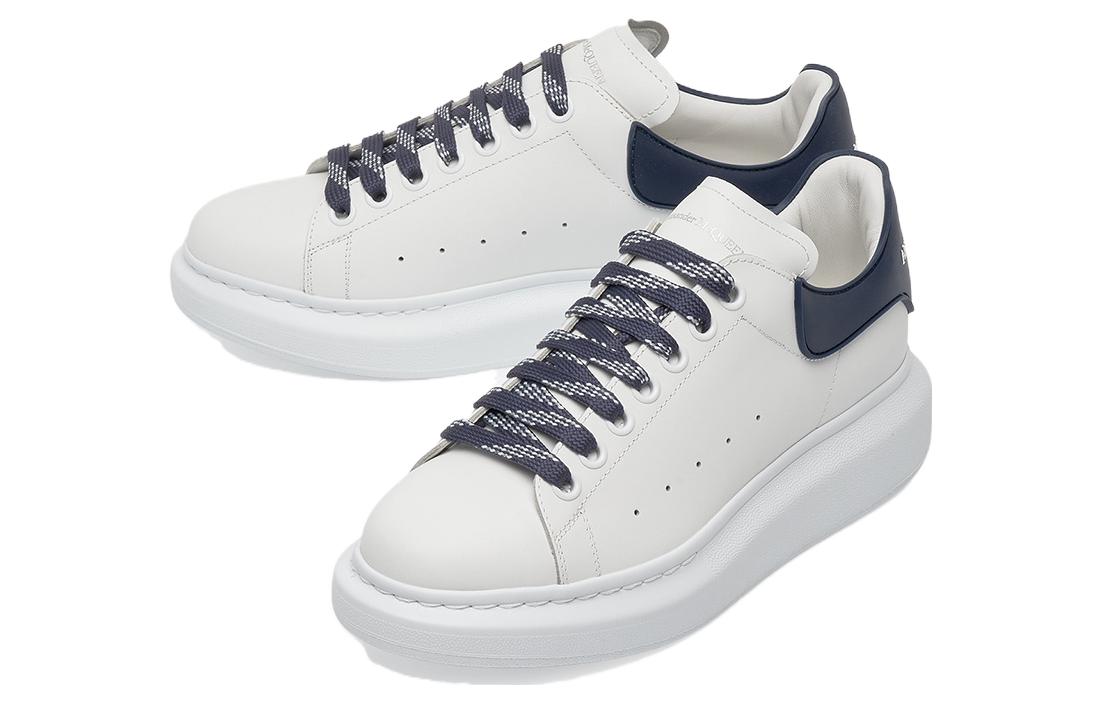 (WMNS) Alexander McQueen Oversized Sneaker 'White Ink Blue' 621056WHXMT9164 #