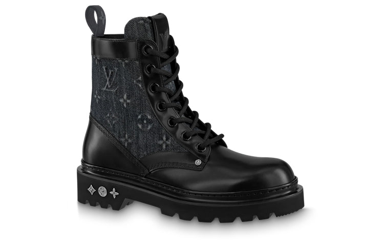 LOUIS VUITTON Fat Ranger Boots 'Black with Monogram' 1AANTF #
