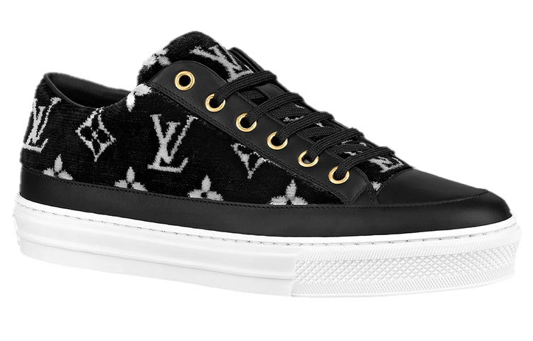 (WMNS) LOUIS VUITTON Stellar Sneakers 'Black with White Monogram' 1A964V #