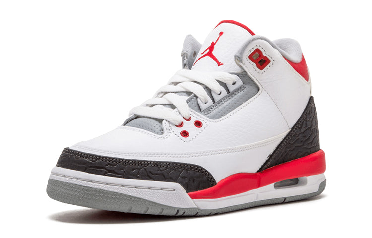 (GS) Air Jordan 3 Retro 'Fire Red' 2013 398614-120 #