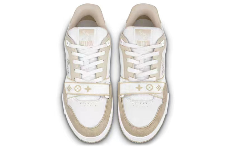 LOUIS VUITTON LV Trainer 'White Beige Velcro' 1A9ZC2 #