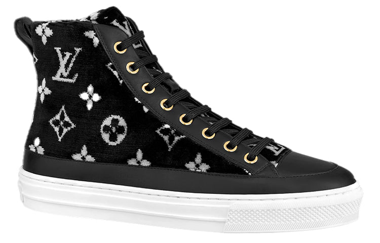 (WMNS) LOUIS VUITTON Stellar Ankle Sneakers 'Black White Monogram' 1A95NB #