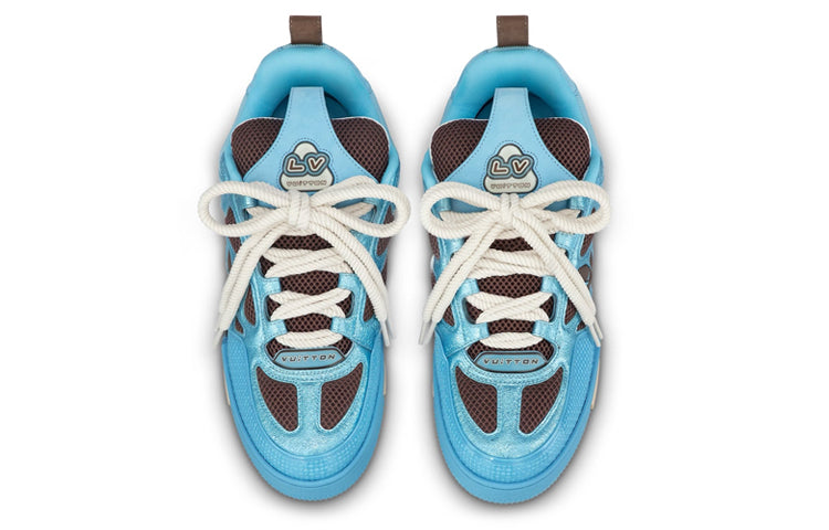 LOUIS VUITTON Skate Sneakers 'Blue Brown' 1ABMID #