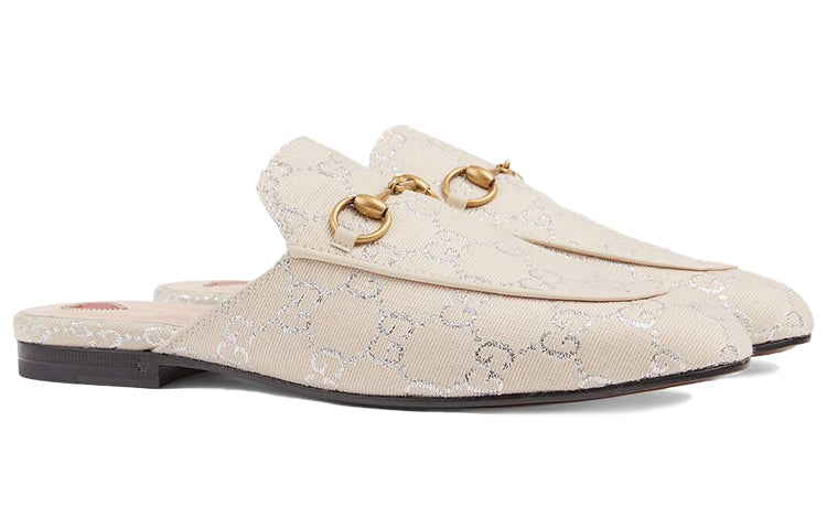 (WMNS) Gucci Princetown 'White Silver' 475094-2C820-9151 #