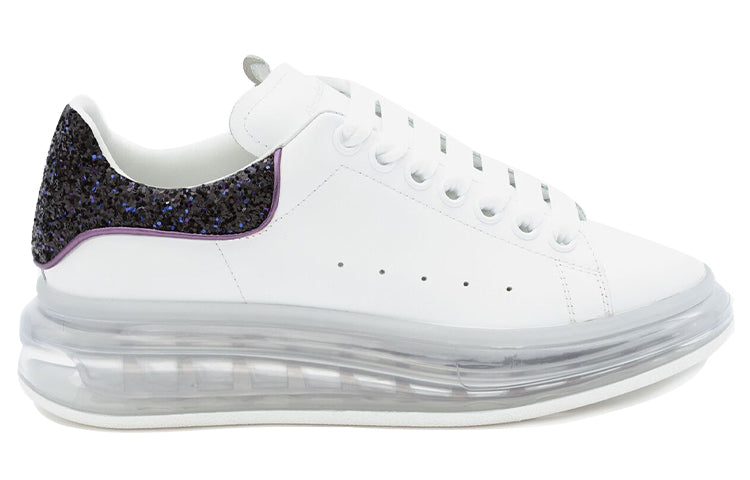 (WMNS) Alexander McQueen Clear Sole Oversized Sneaker 'White Black Sequins' 621718WHZ429926 #