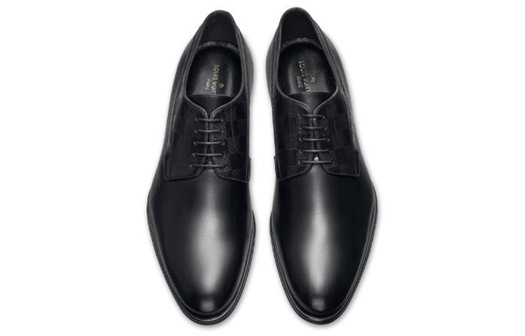 LOUIS VUITTON Haussmann Derby Shoes 'Black' 1A2BHI #