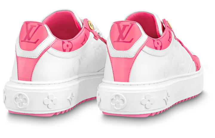 (WMNS) LOUIS VUITTON Time Out Sneakers 'White and Pink Monogram' 1AB33E #