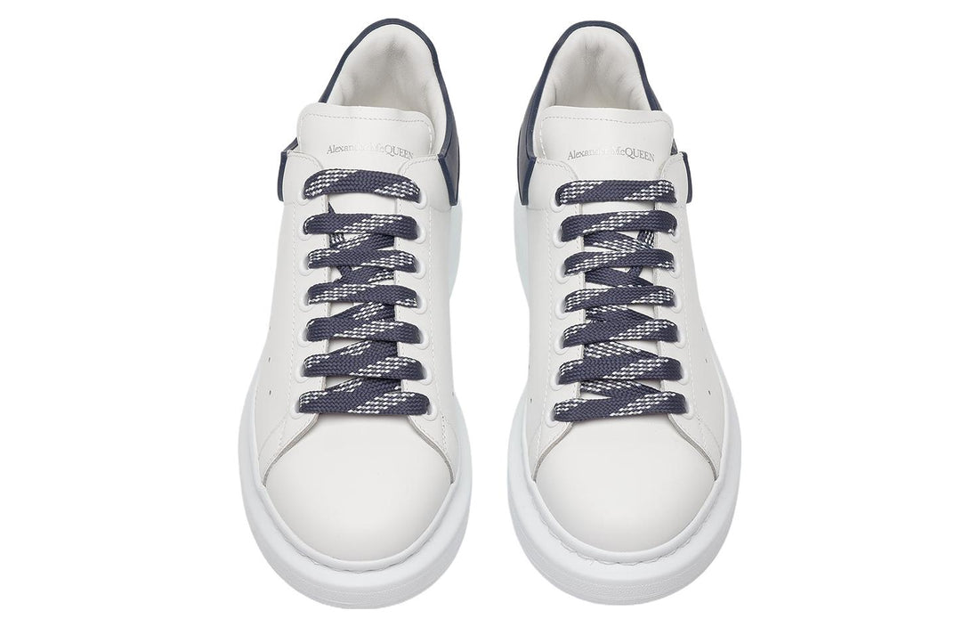 (WMNS) Alexander McQueen Oversized Sneaker 'White Ink Blue' 621056WHXMT9164 #