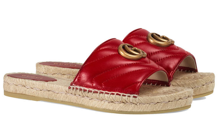 (WMNS) Gucci G Shoe Red 573028-BKO00-6433 #.