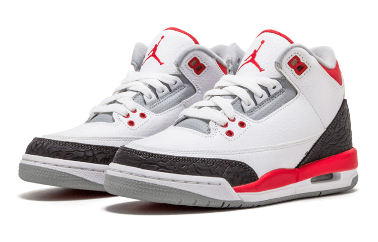 (GS) Air Jordan 3 Retro 'Fire Red' 2013 398614-120 #