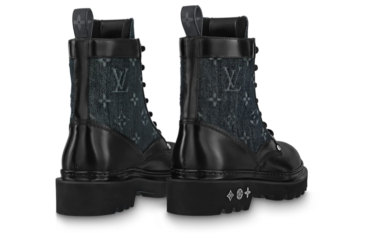 LOUIS VUITTON Fat Ranger Boots 'Black with Monogram' 1AANTF #