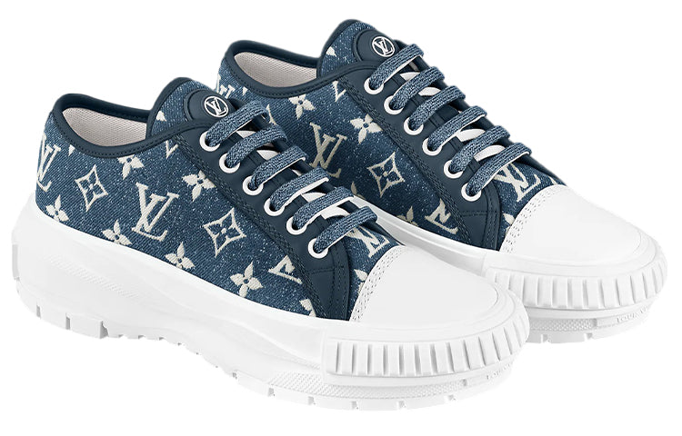 (WMNS) LOUIS VUITTON LV Squad Sneakers 'Denim Monogram' 1A9S01 #