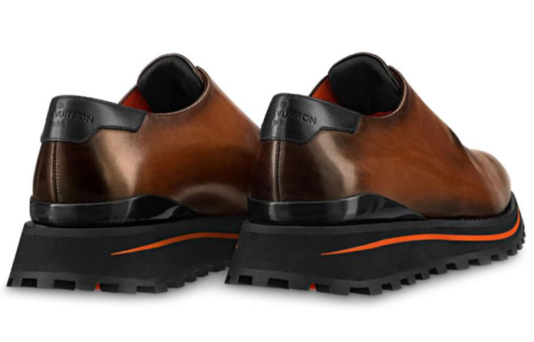 LOUIS VUITTON Derby Goncourt Shoes 'Cognac' 1A5Y5B #