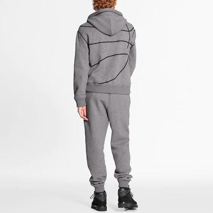 LOUIS VUITTON x NBA Logo Print Sweatshirt M Grey 1A8GW2#.