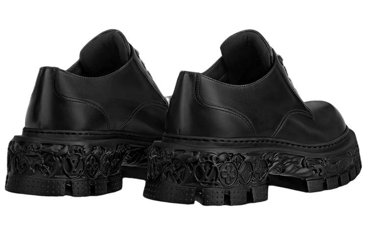 LOUIS VUITTON LV Platform Lace Up Loafers 'Black' 1AAHAT #
