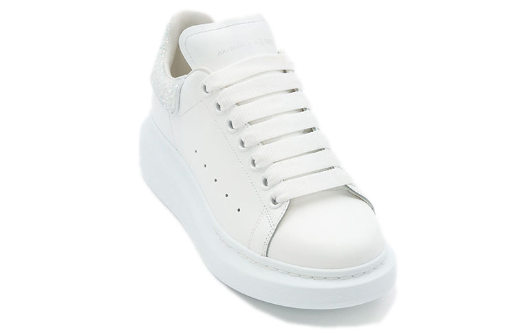 (WMNS) Alexander McQueen Oversized Sneaker 'White Silver Glitter' 558945WIB9T9550 #