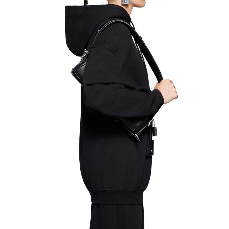 (WMNS) Balenciaga Alphabet Printing Long Sleeves Hoodie Black 578135TJVE11034 #