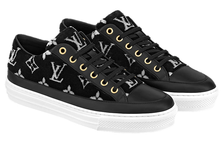 (WMNS) LOUIS VUITTON Stellar Sneakers 'Black with White Monogram' 1A964V #