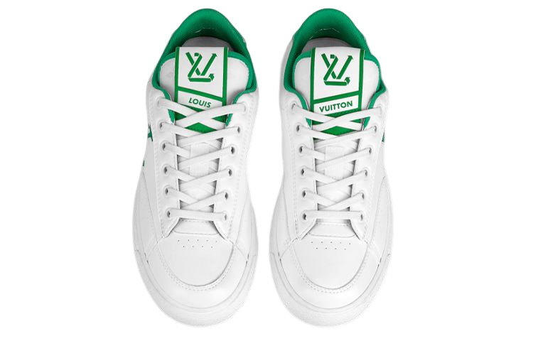 LOUIS VUITTON Charlie Sneakers 'White Green' 1AANJ7 #