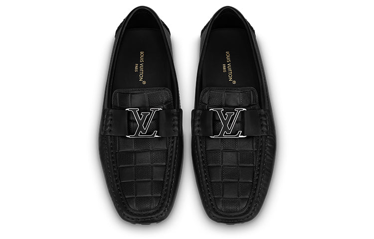 LOUIS VUITTON Monte Carlo Moccasin Shoes 'Black Plaid Top' 1ABFVC #