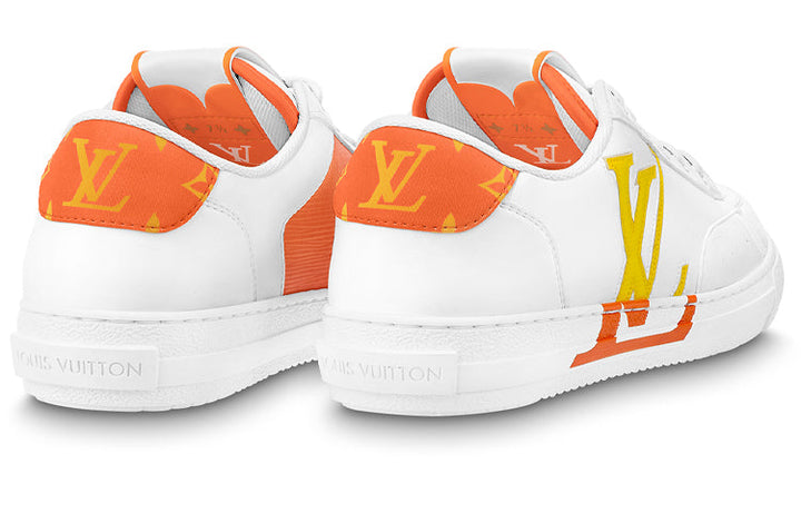 LOUIS VUITTON Charlie Sneakers 'White Orange' 1AA4BA #