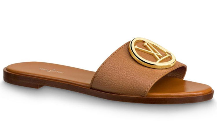 WMNS) LOUIS VUITTON Lock It Slides 'Brown' 1A57G8 Success #.