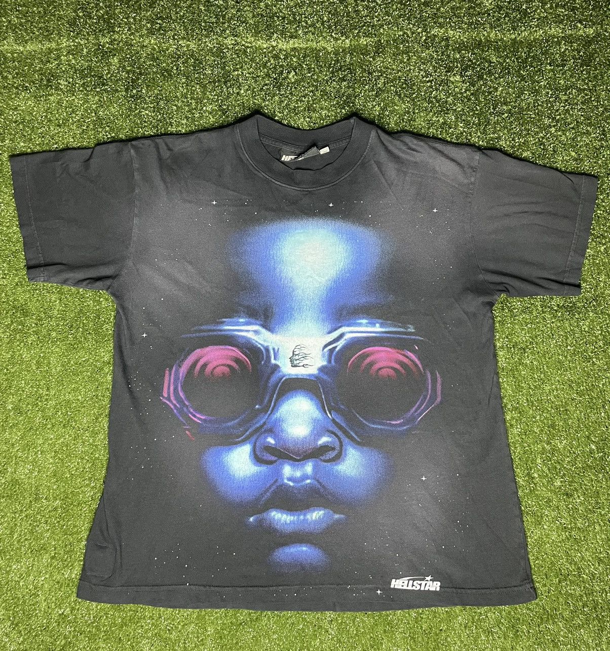 HELLSTAR GOGGLES SS TEE - BLACK/BLUE