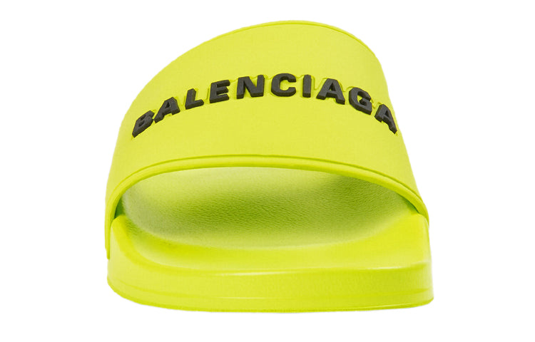 Balenciaga Pool Slides 'Lime' 565826W1S803501 #