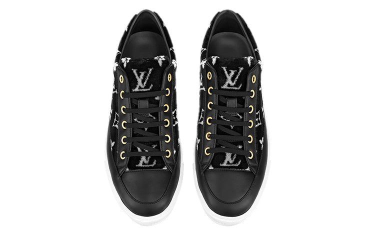 (WMNS) LOUIS VUITTON Stellar Sneakers 'Black with White Monogram' 1A964V #