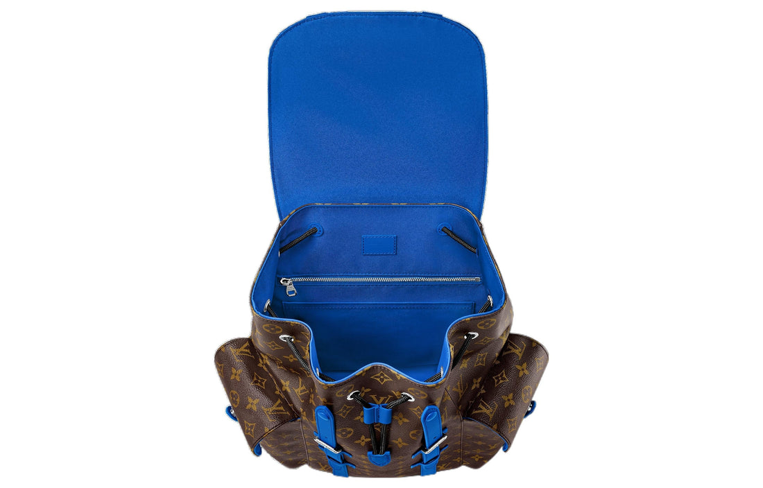 LOUIS VUITTON Christopher MM Monogram Macassar Canvas 'Brown Blue' M46813 #