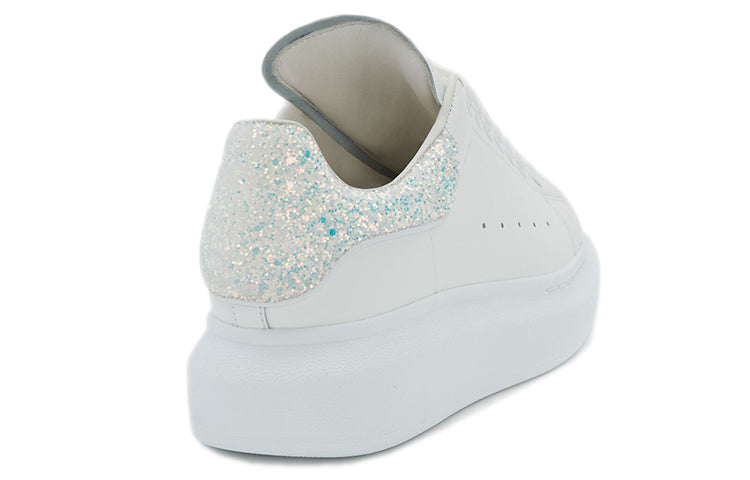 (WMNS) Alexander McQueen Oversized Sneaker 'White Silver Glitter' 558945WIB9T9550 #