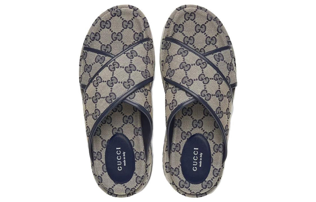 (WMNS) Gucci GG Platform Slide Sandal 'GG Motif - Beige Blue' 692842-H6320-4061 #