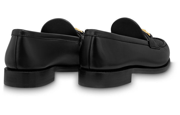 (WMNS) LOUIS VUITTON Chess Flat Loafer Shoes 'Black' 1ABIBA #