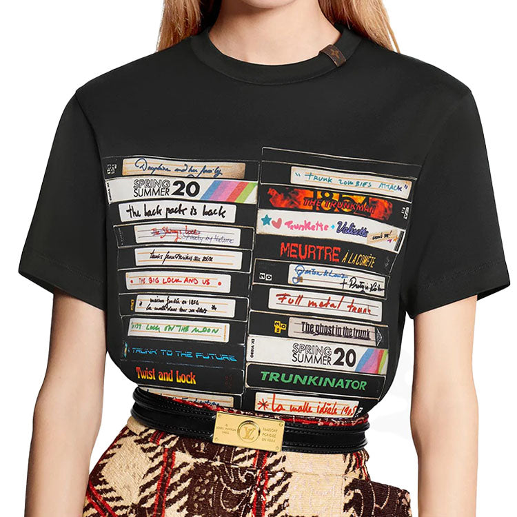 LOUIS VUITTON LV Printing Short Sleeve Black 1A7UF