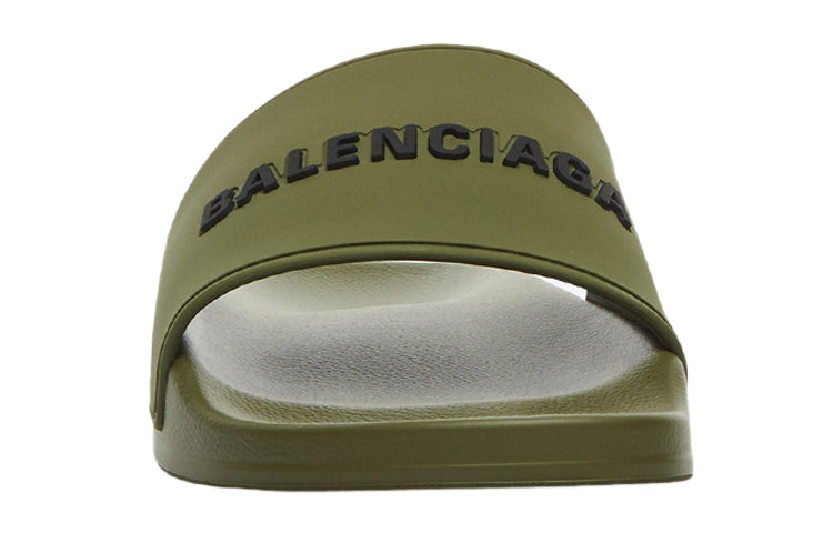 Balenciaga Pool Slides 'Green' 565826W1S803310 #
