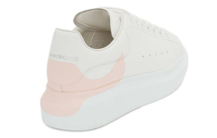 (WMNS) Alexander McQueen Oversized Sneaker 'White Pink Heel' 650789WHZ4U9648 #