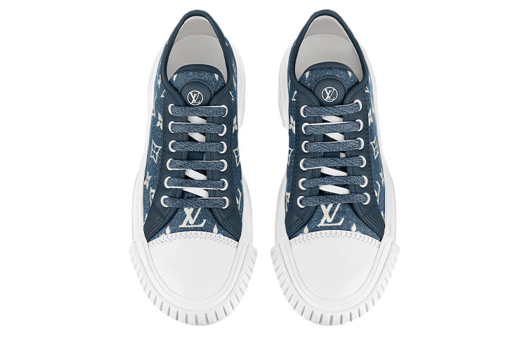 (WMNS) LOUIS VUITTON LV Squad Sneakers 'Denim Monogram' 1A9S01 #