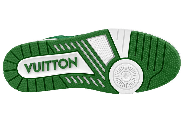 LOUIS VUITTON LV Trainers 'White with Green Monogram' 1A9JI1 #