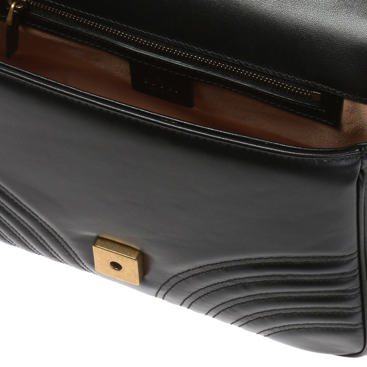 (WMNS) Gucci GG Marmont Series Bag Small-Size Black 498110-DTDIT-1000 #.