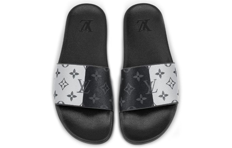 LOUIS VUITTON Waterfront Slides 'Black White Monogram' 1A419U #.