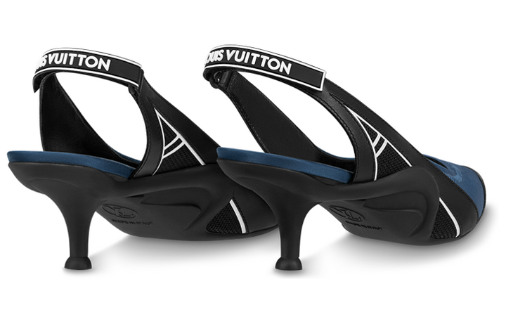 LOUIS VUITTON Women Archlight 1.0 Nautical Slingback Pumps 'Blue Black' 1ABH93 #
