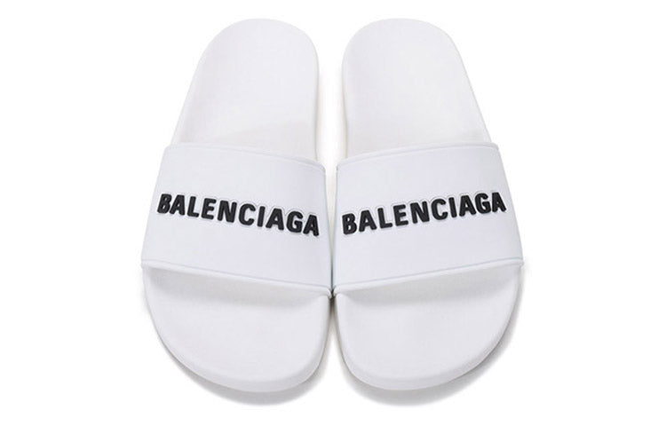 (WMNS) Balenciaga Pool Slides 'White Black' 565547W1S839034 #