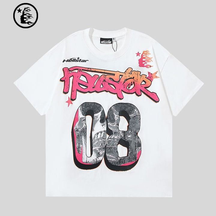 Hellstar No Guts No Glory Shirt - 250gsm Cotton White Hellstar T-shirt avec anatomie graphique et chemin vers le design paradis